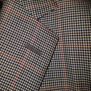 Ermenegildo Zegna Houndtooth Check Wool Sport Coat 44R